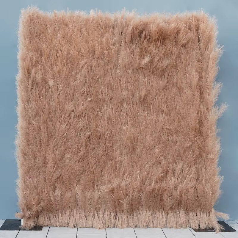 Base en tissu roulé 5D, herbe de Pampas, mur Floral, toile de fond de mariage, fausse roseau, décor