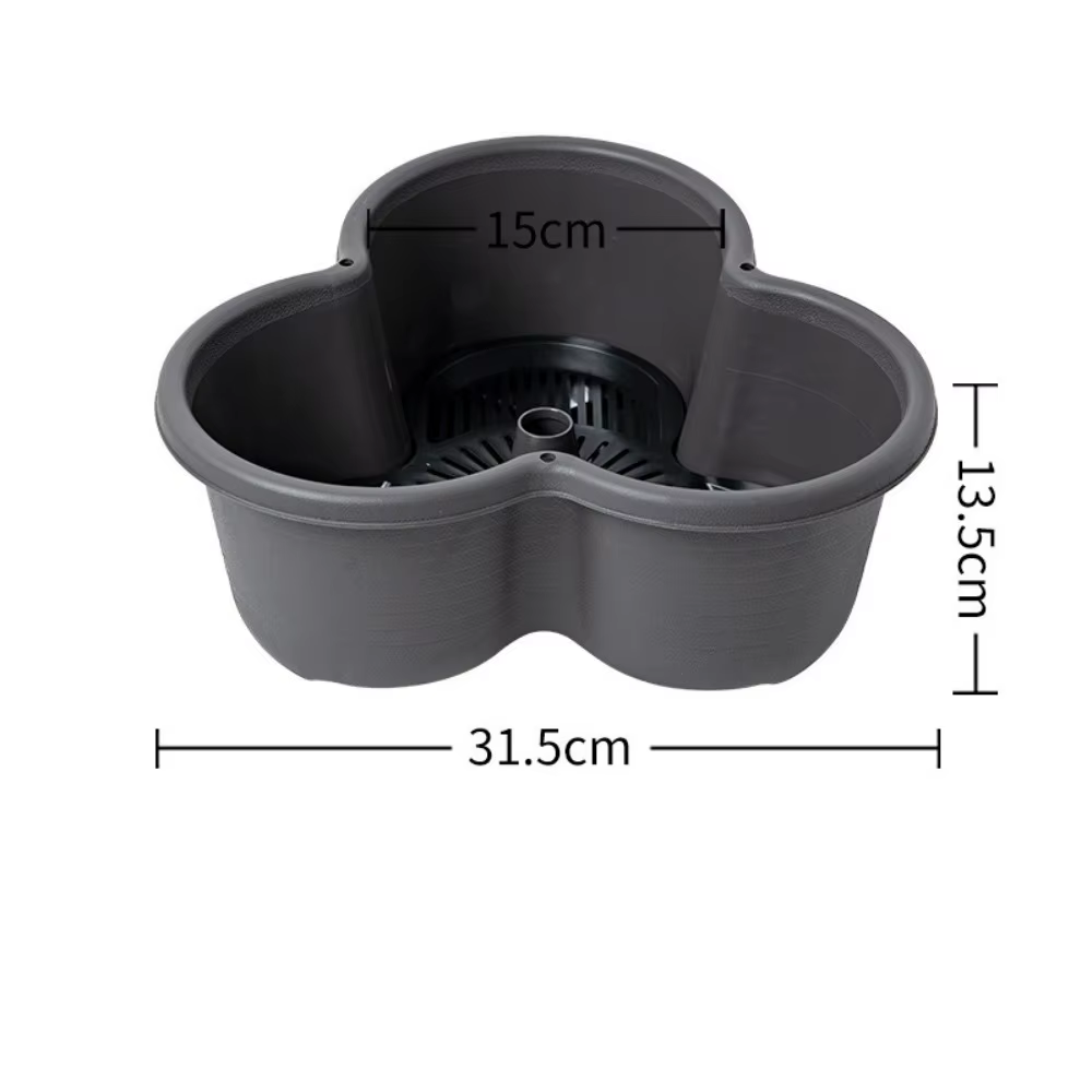 Nouveau pot de fleurs vertical empilable, pot de fleurs en plastique multi-niveaux avec roulettes mo