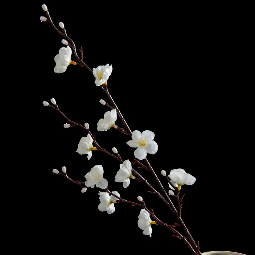 Fleurs artificielles en soie, fleur de prunier, branche de pêche, nouvel an, Vase de noël pour la ma