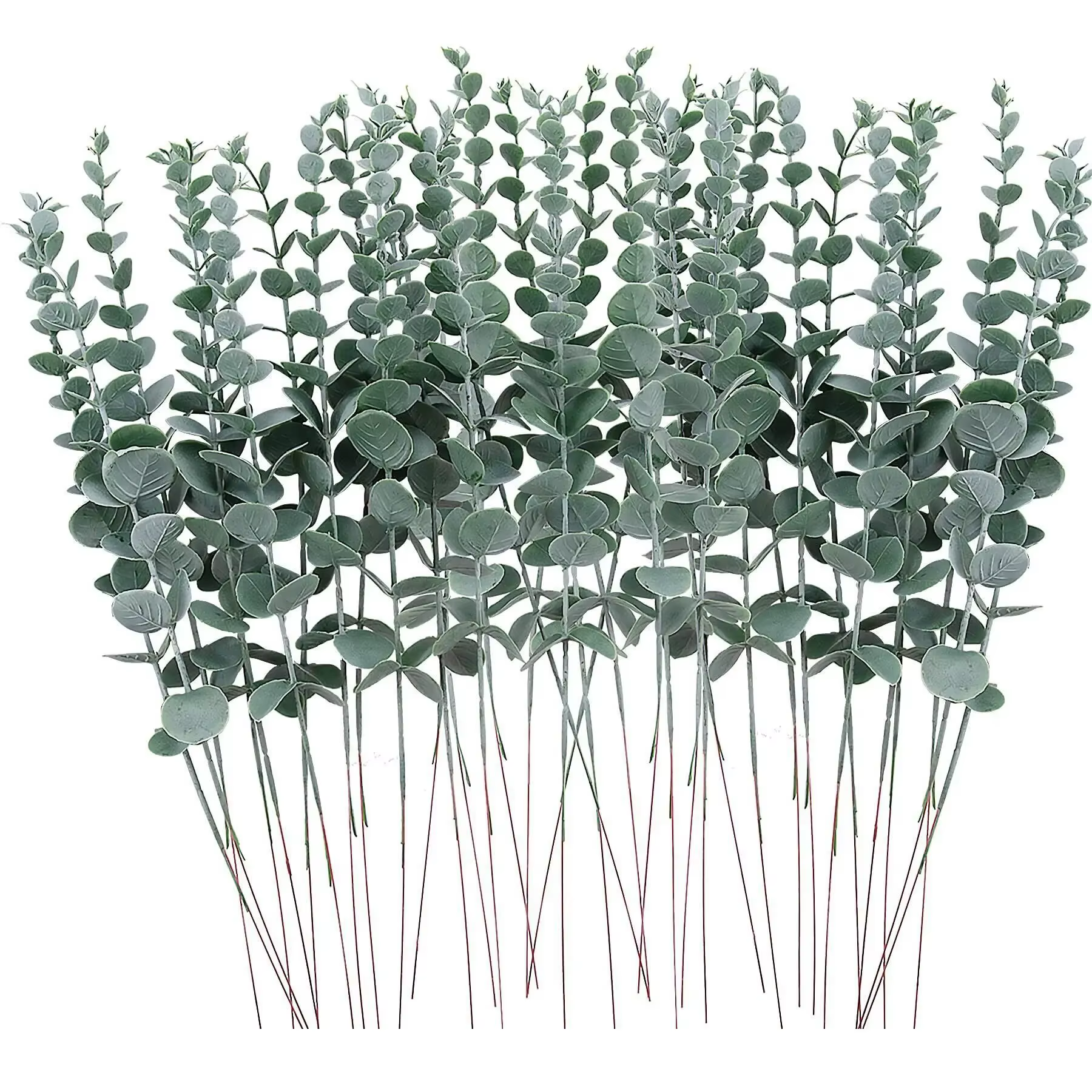 Plantes artificielles, feuilles d'eucalyptus, Branches de feuilles vertes pour la maison, jardin, dé