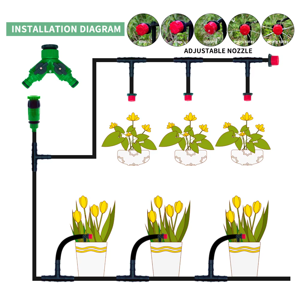 OASIS 50M-5M bricolage système d'irrigation goutte à goutte arrosage automatique tuyau d'arrosage Mi