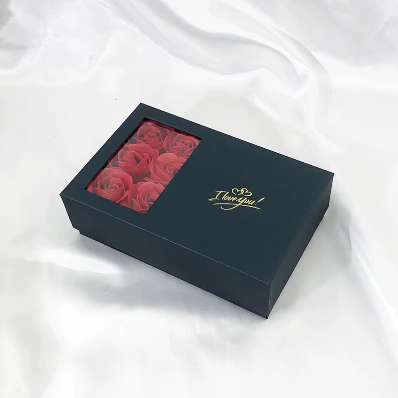 Boîte à bijoux Je t'aime, boîte à bijoux fleur, poubelle, boîte-cadeau fenêtre, bague, boucles d'ore