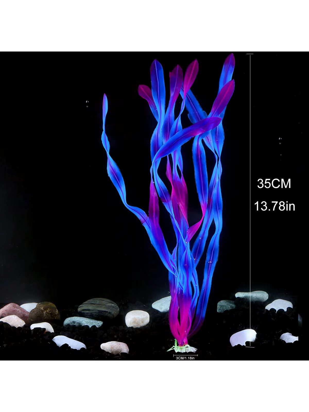 Plantes d'aquarium artificielles réalistes vertes de haute qualité, 33CM, 12,99 pouces, conception v