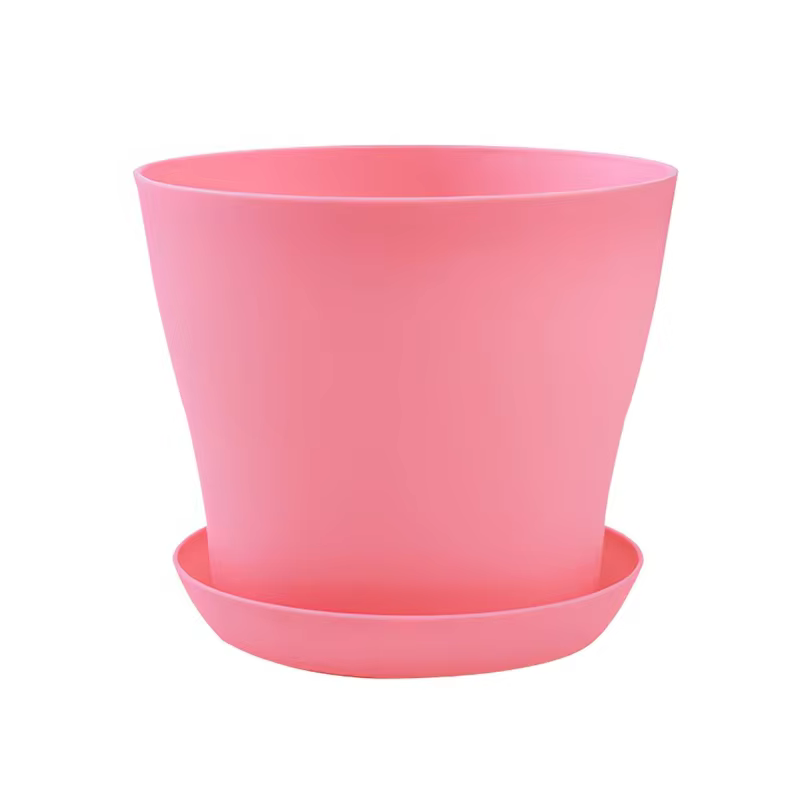 5 tailles de pots à fleurs en plastique ronds pour plantes succulentes avec plateau, décoration de j