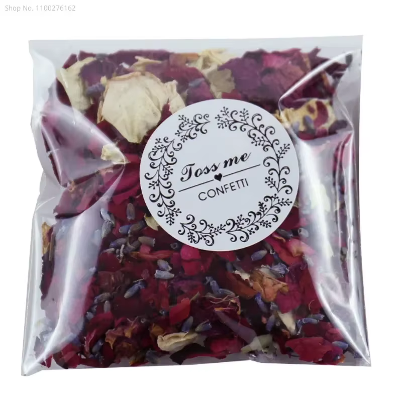 20/30/50 pièces 50g/sac Pétales de rose naturels séchés Confettis de mariage Douche nuptiale Anniver