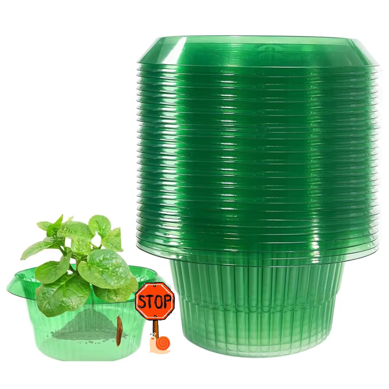 Anneaux de Protection des limaces pour plantes, jardinière verte, Pot de fleur, escargot, légumes, c