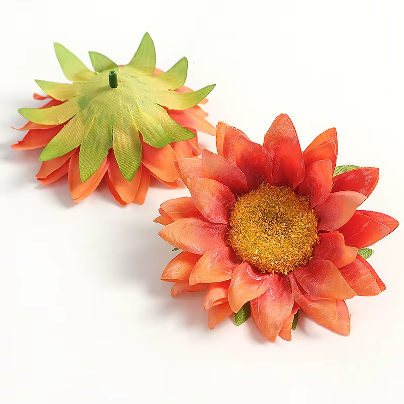 Têtes de fleurs artificielles de tournesol, fausses fleurs pour la décoration intérieure, le jardin,