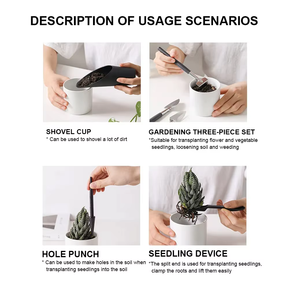 Kit de jardinières de jardin, outils pour plantes succulentes, Mini ensemble d'outils manuels de jar