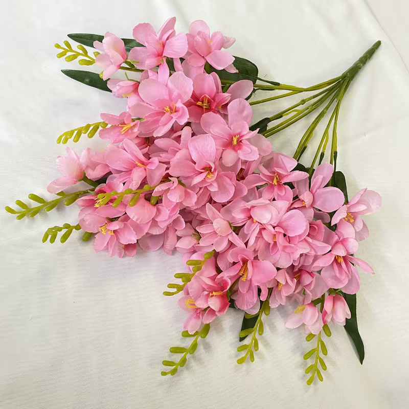 Orchidée de neige à 9 fourchues, Simulation de fleur, matériaux floraux, orchidée pour décoration de