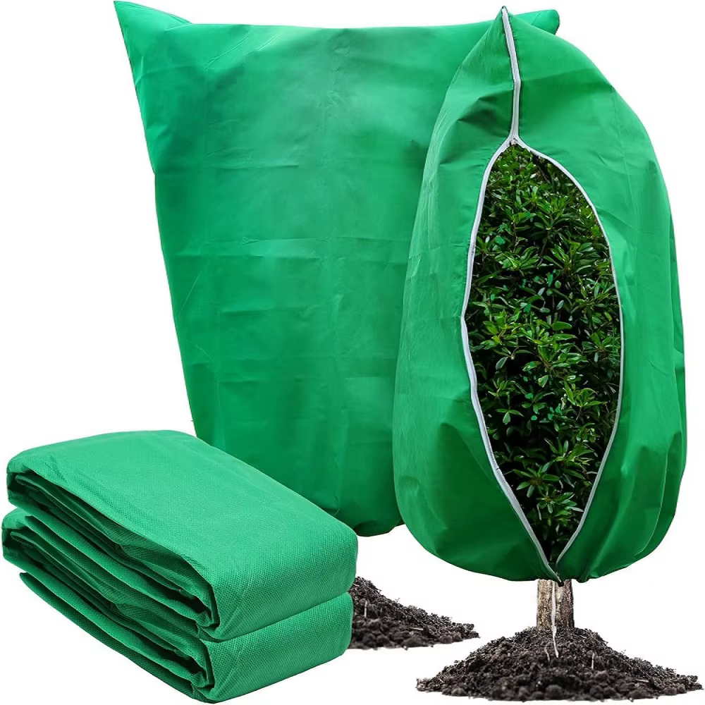 Sac de Protection d'hiver contre le gel pour couverture de plantes, plante de jardin avec cordon de
