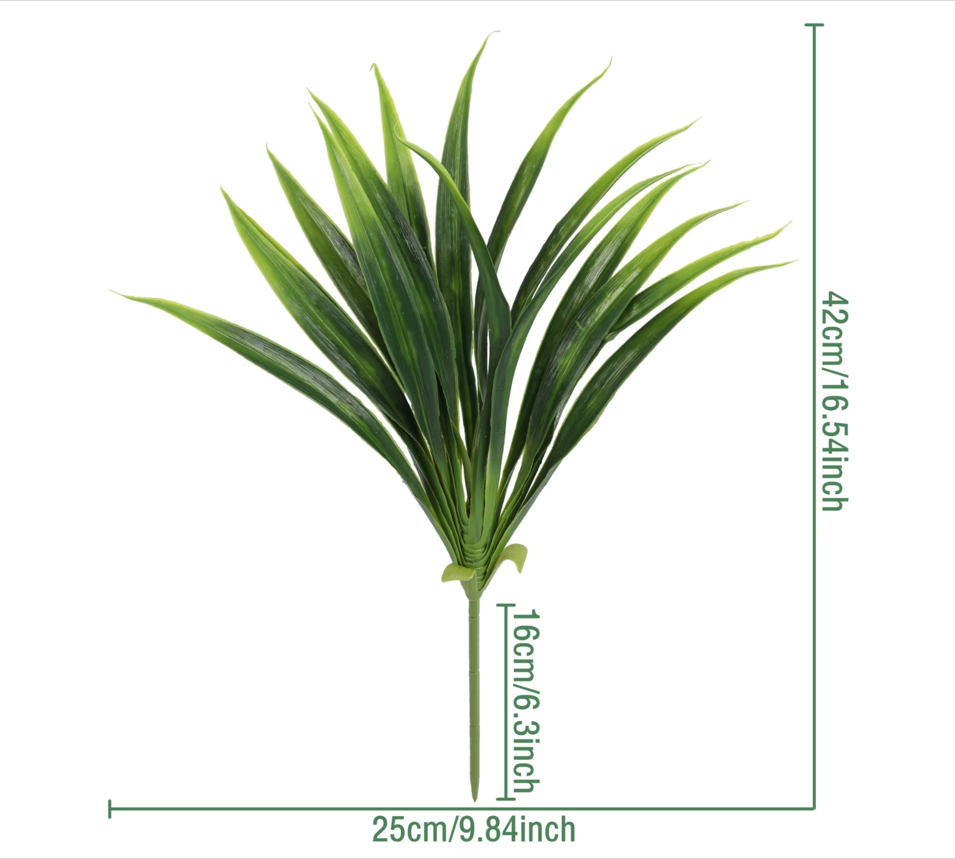 Simulation de plante verte, feuille de gladiolus, feuille de cymbidium avec herbe, centre commercial