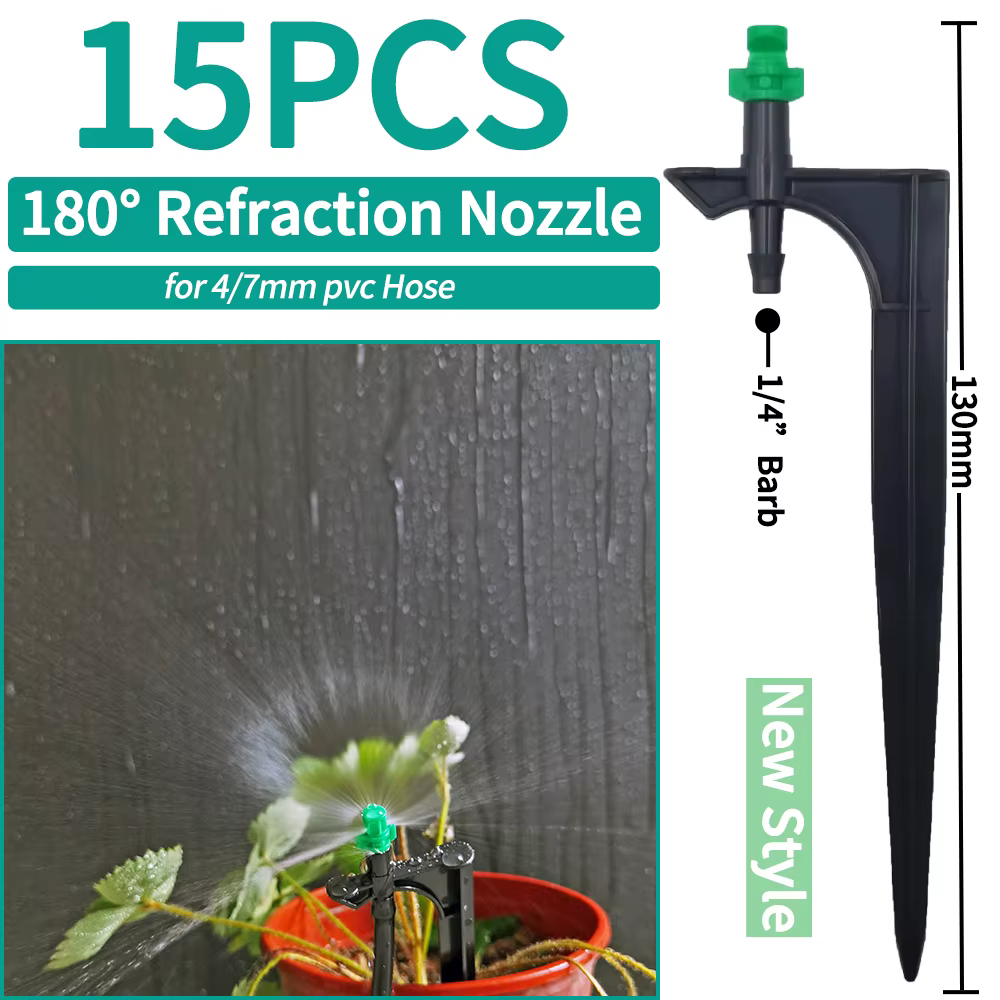 Oasis 15 pièces arrosage de jardin goutte à goutte arroseur buse de brumisation sur piquet goutteur