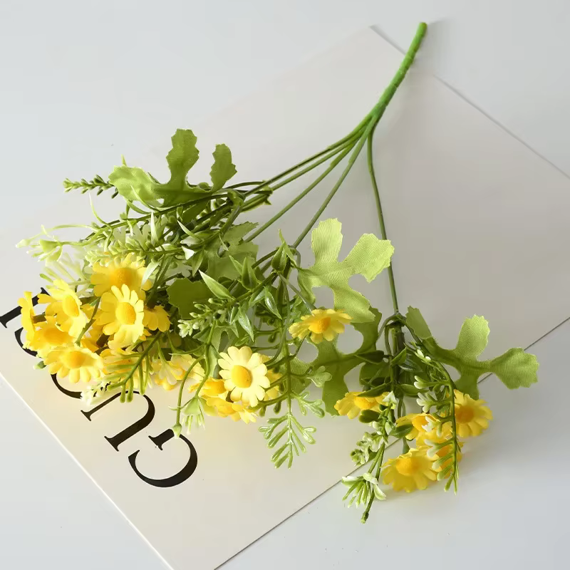 Fleur artificielle de camomille pour la décoration de la maison, bouquet européen, petit chrysanthèm