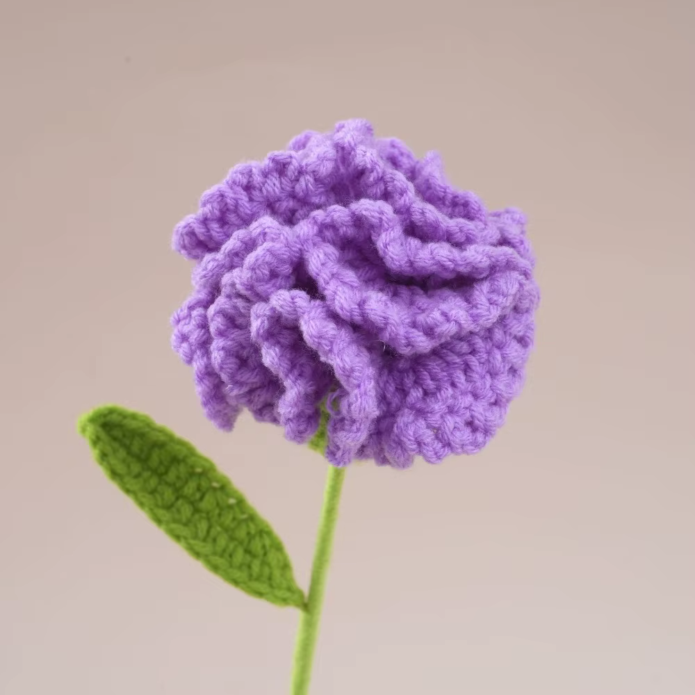 Bouquet de fleurs en laine créatif, fait main au crochet, coloré, cadeau