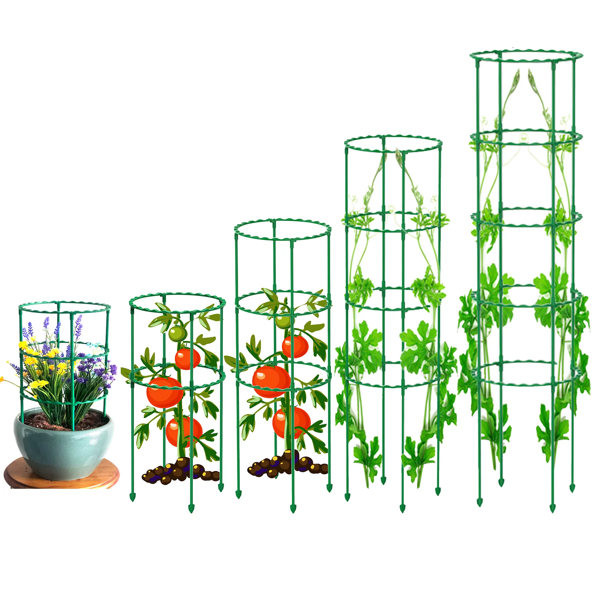 Colonne en plastique pour plantes en pot, 25/40/55/70/85cm, support pour plantes grimpantes, fleurs 