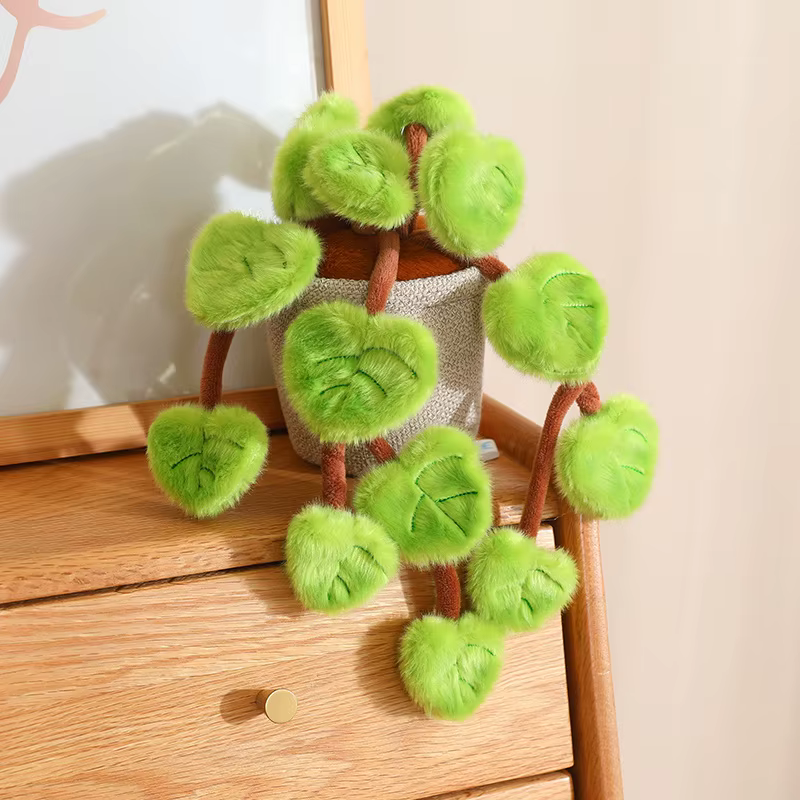 Plante verte artificielle Epipremnum Aureum en pot, peluche à feuilles moelleuses, décoration d'inté