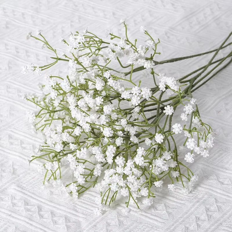 Fleur artificielle en plastique Gypsophila pour extérieur, jardin, fête, cour, maison, vases, table,