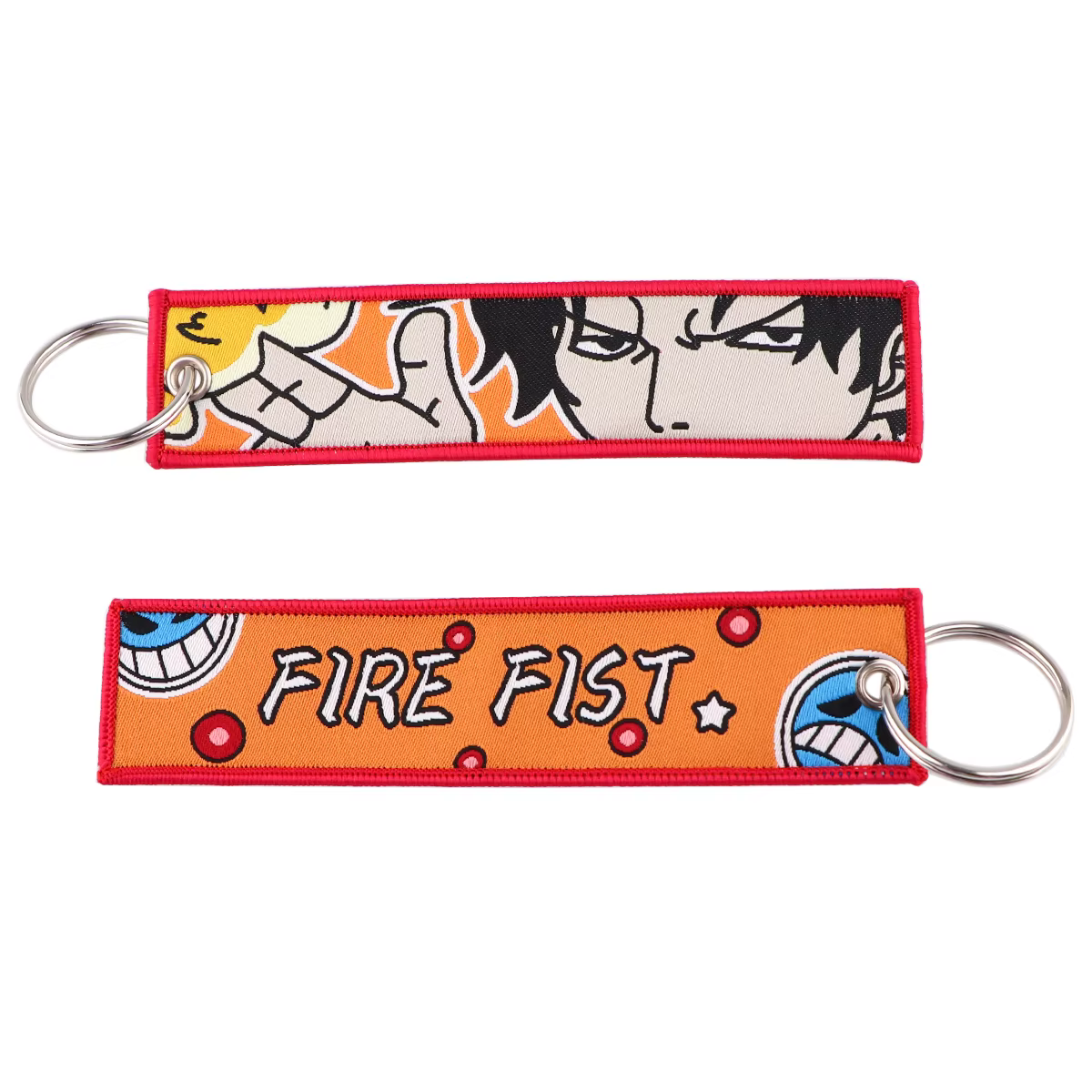 ONE PIECE Anime porte-clés pour hommes femmes broderie porte-clés porte-clés porte-clés motos porte-