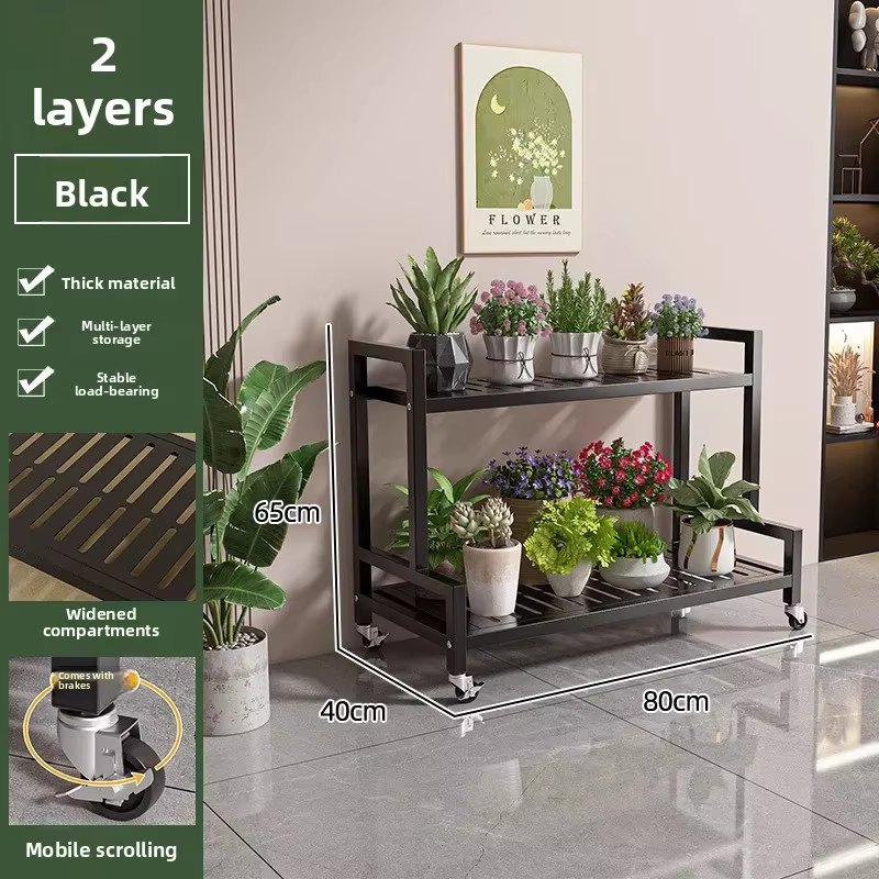 Support de fleurs en fer forgé, support de balcon du sol au plafond pour salon, support de pot de pl