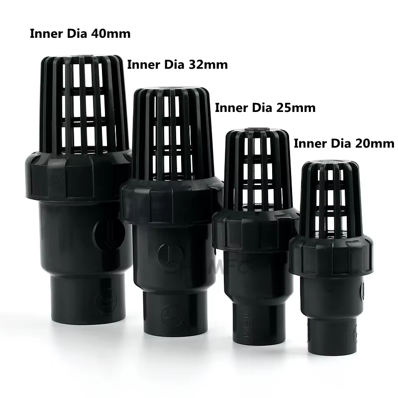 I.D 20 ~ 200mm vanne de fond UPVC avec pompe à eau de contrôle sortie d'entrée d'eau filtre UPVC Aqu