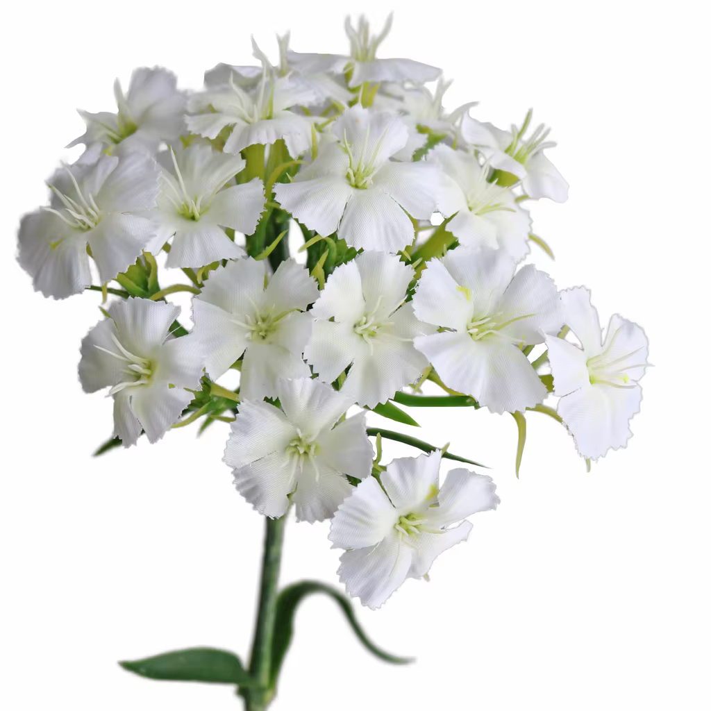 Fleurs d'œillet artificielles avec tige, fausses fleurs, décoration de mariage, simulation domestiqu