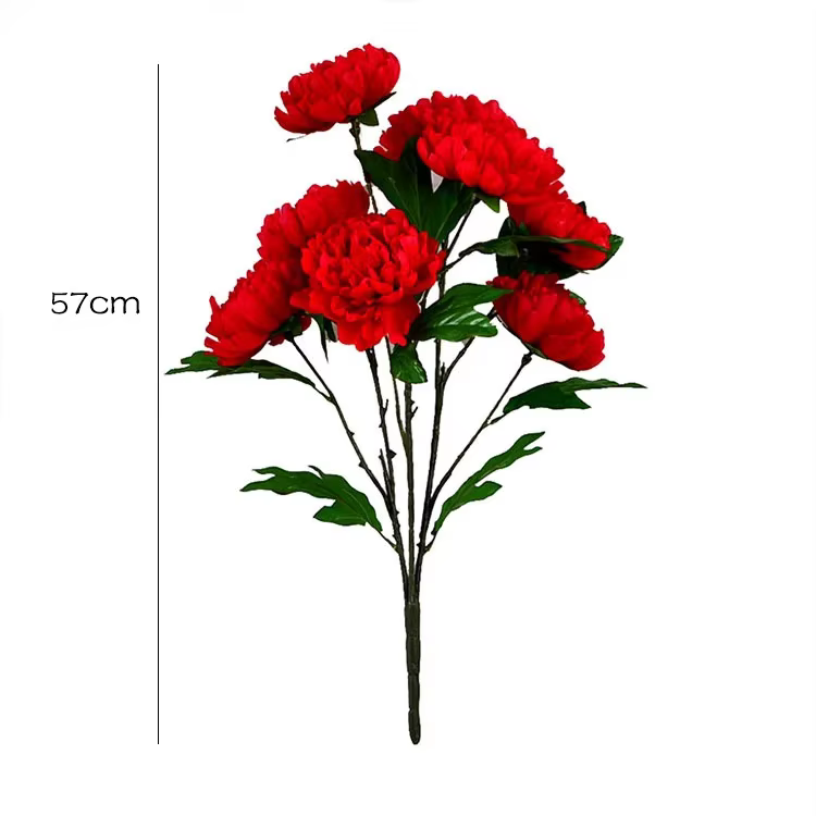 Simulation de fleurs de pivoine artificielles en soie, 8 têtes, beau Bouquet, décoration de scène de