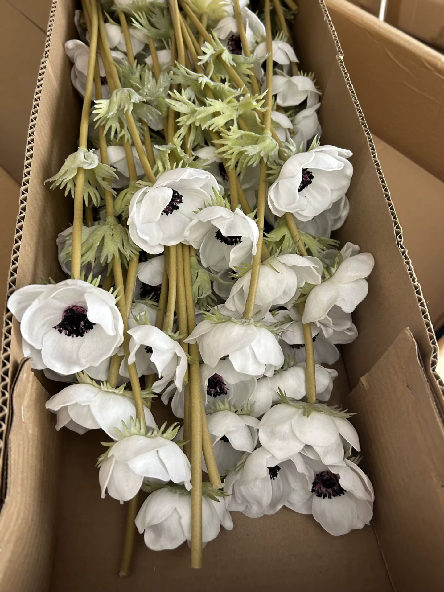 Fleurs d'anémone artificielles en PU, décoration de mariage, bouquet de patients, décoration de fête