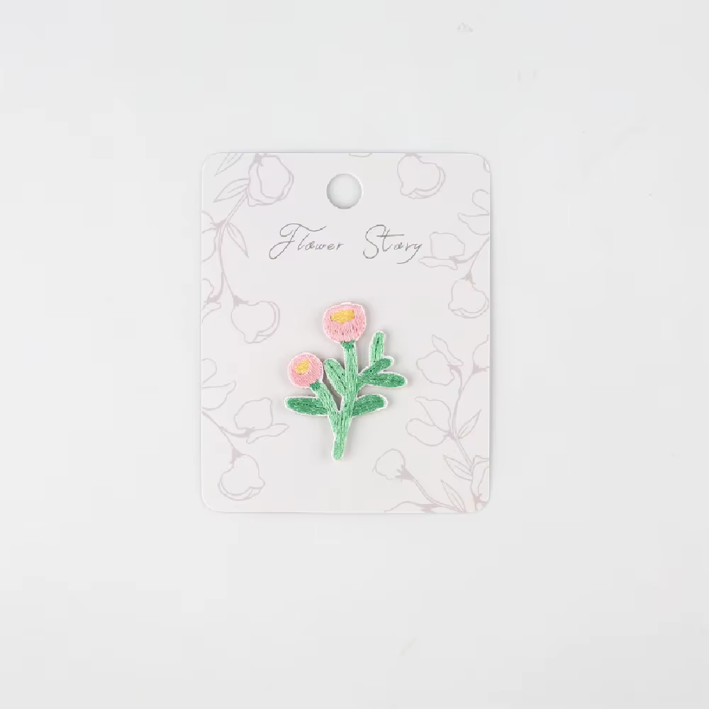 Autocollants de broderie de dessin animé de fleur mignonne, patch bon marché, vêtements, décoration 