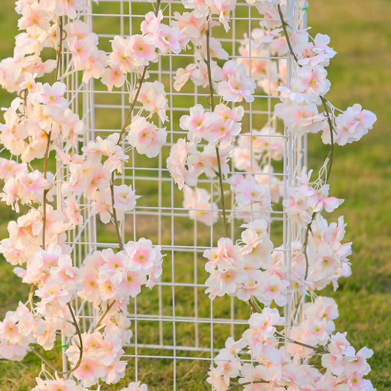 Fleurs de cerisier artificielles de 180 cm, vigne, arche de mariage, jardin, rose, décoration de fêt