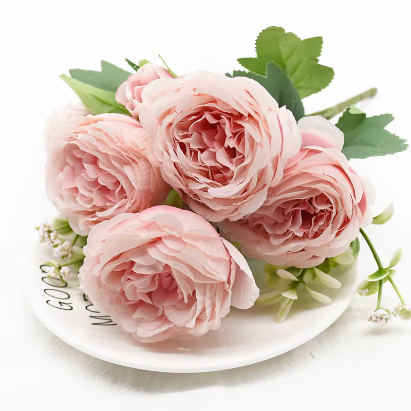 Bouquet de pivoines artificielles, décoration de salle de maison, mariage, bricolage, Festival, ameu