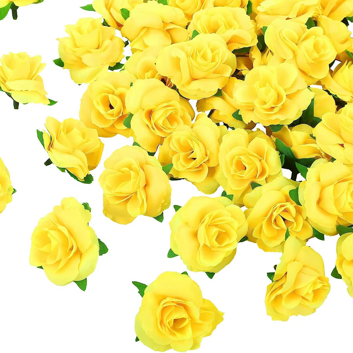 50/100pcs soie fleurs artificielles crème Rose valentine couronne de mariage maison chambre jardin D