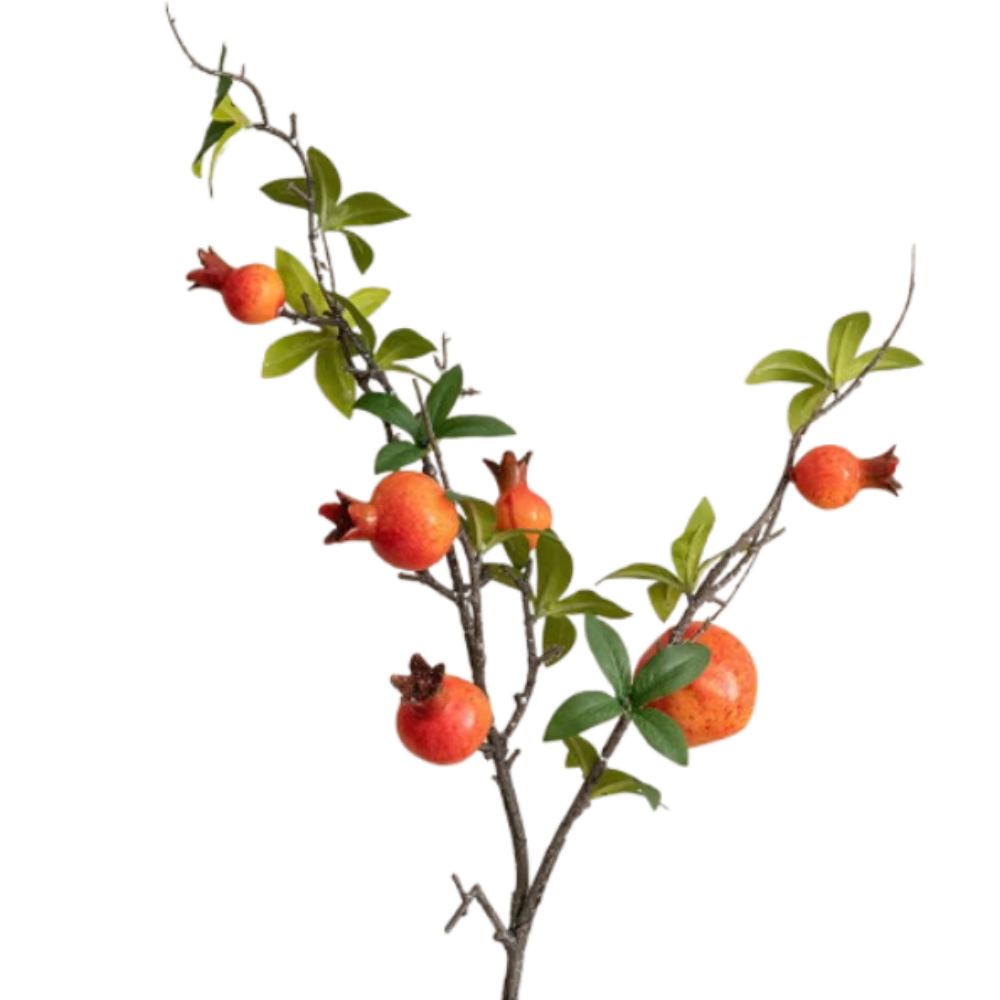 Branches de grenade artificielles à 6 fruits, Simulation réaliste en plastique, fausses plantes élég