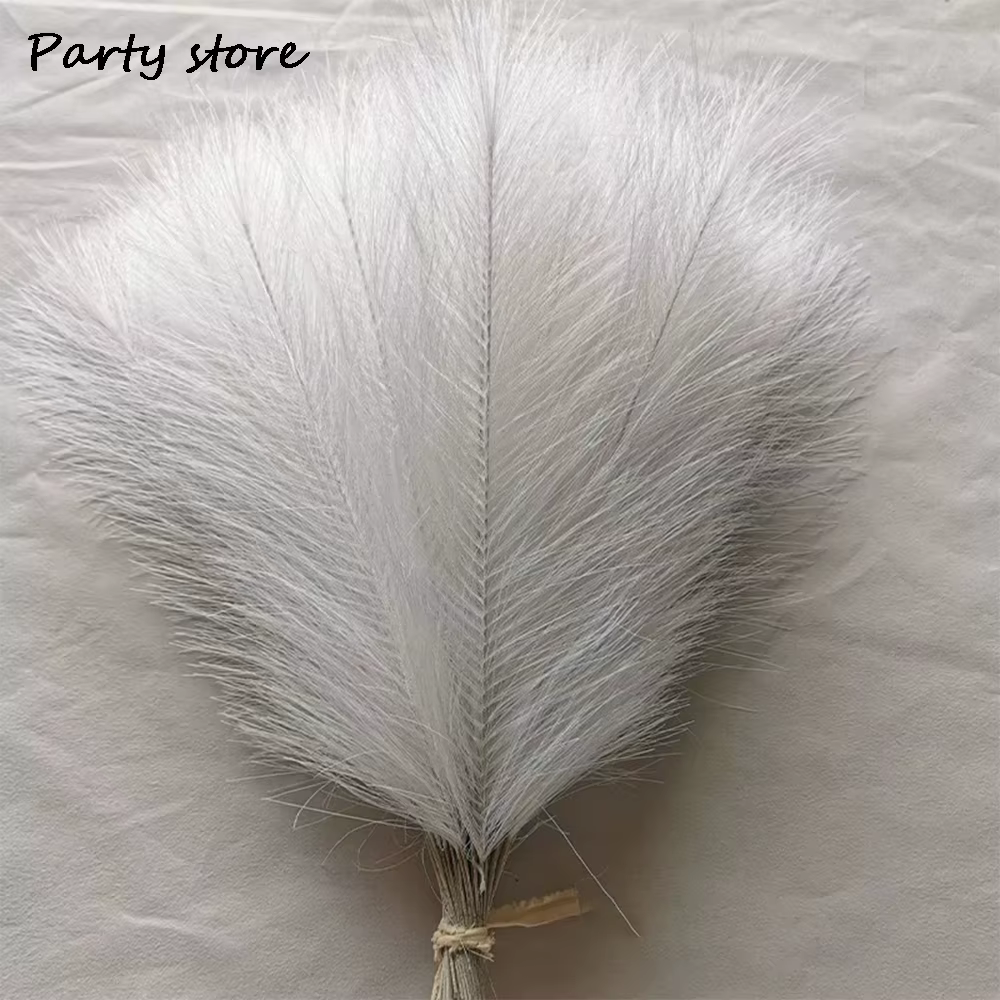 Pampa pelucheux noir, 100 pièces, fausse plante de roseau, décor de fleurs artificielles Boho, fête 