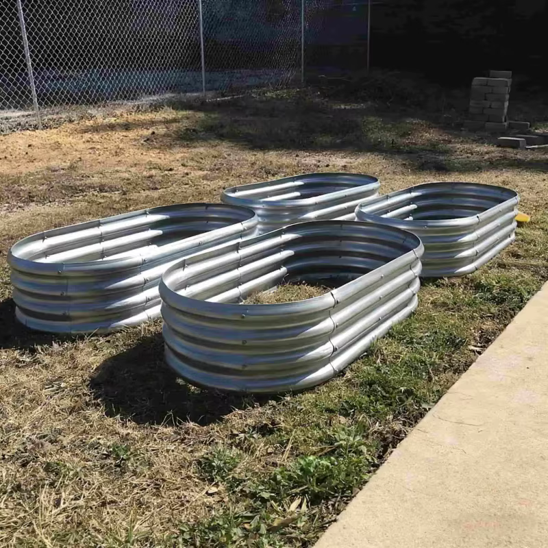 Support de plantation ovale 4x2 pieds pour balcon, grand espace, galvanisé, anti-rouille, pour jardi
