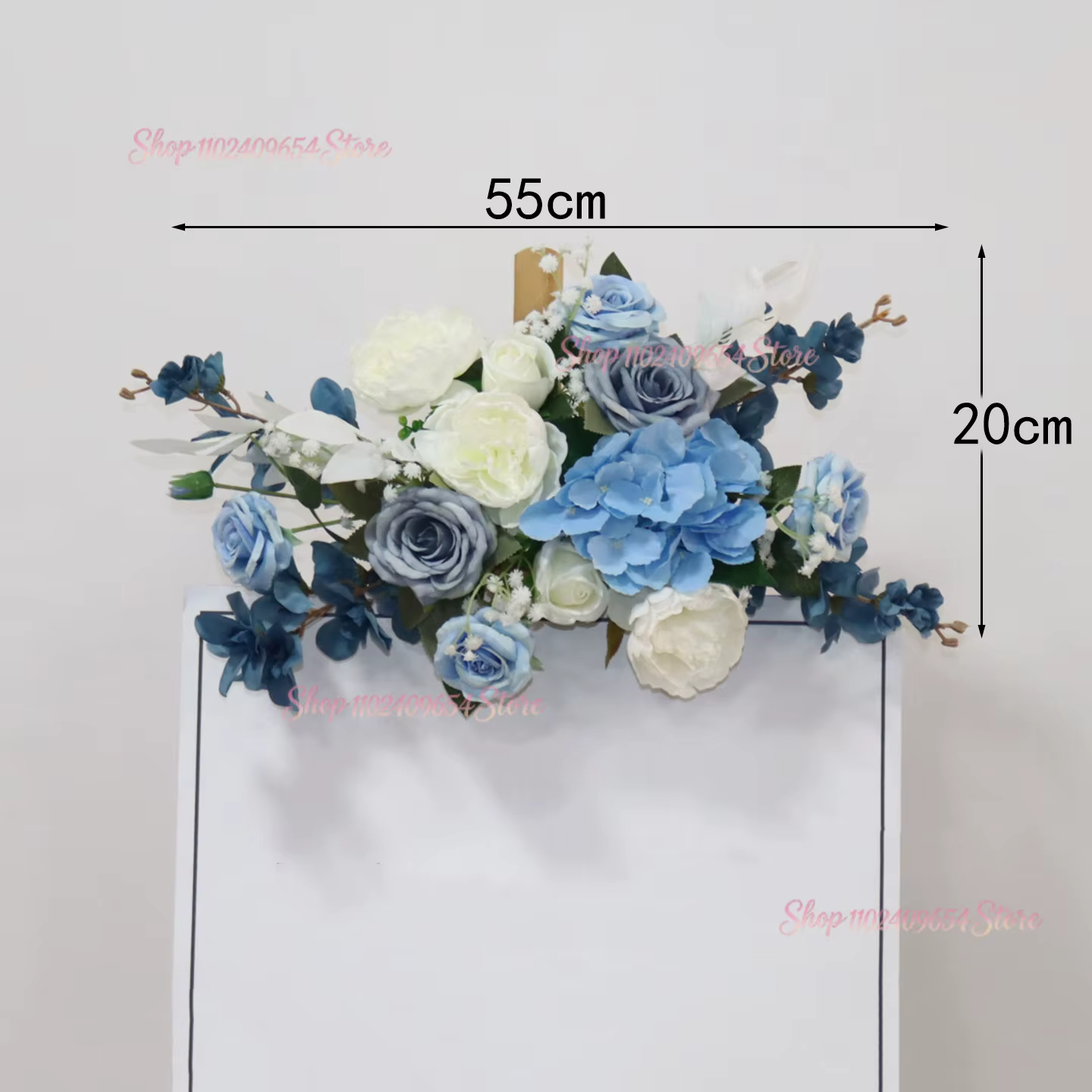 Composition florale rose, bleue et rouge pour arche murale, rangée de fleurs suspendues, décoration 