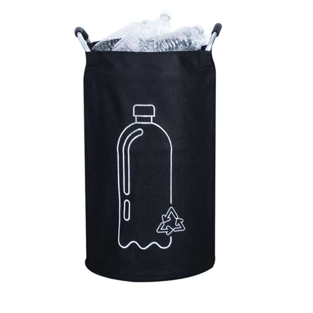 Panier de rangement pour bouteilles vides de 82 L, pliable avec poignée en aluminium, sac collecteur