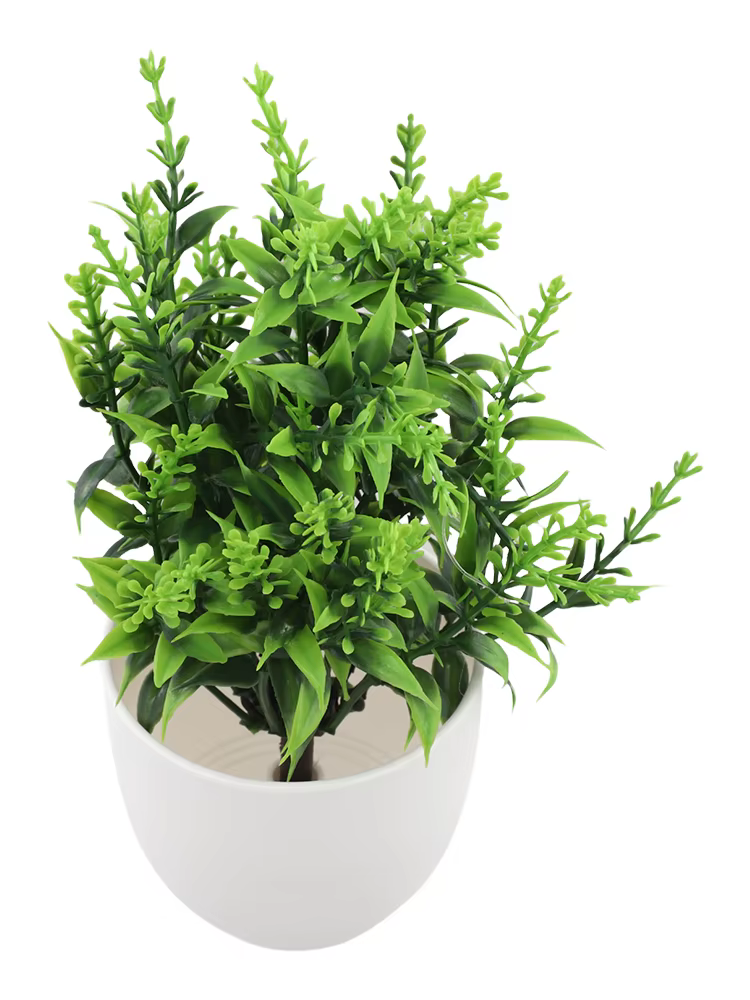 Bonsaï artificiel en plastique, fausse plante verte, Simulation, petit pot, lavande, Eucalyptus, pla