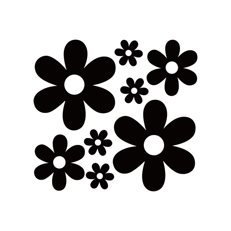 Autocollant de voiture fleur belle pour fenêtre de voiture, décoration de carrosserie, Automobiles, 