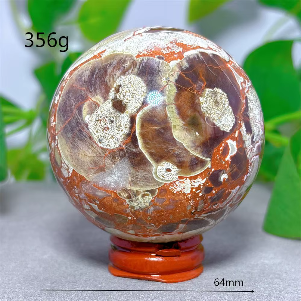 Sphère d'agate florale en cristal, pierre naturelle, minéraux de quartz, articles de décoration inté