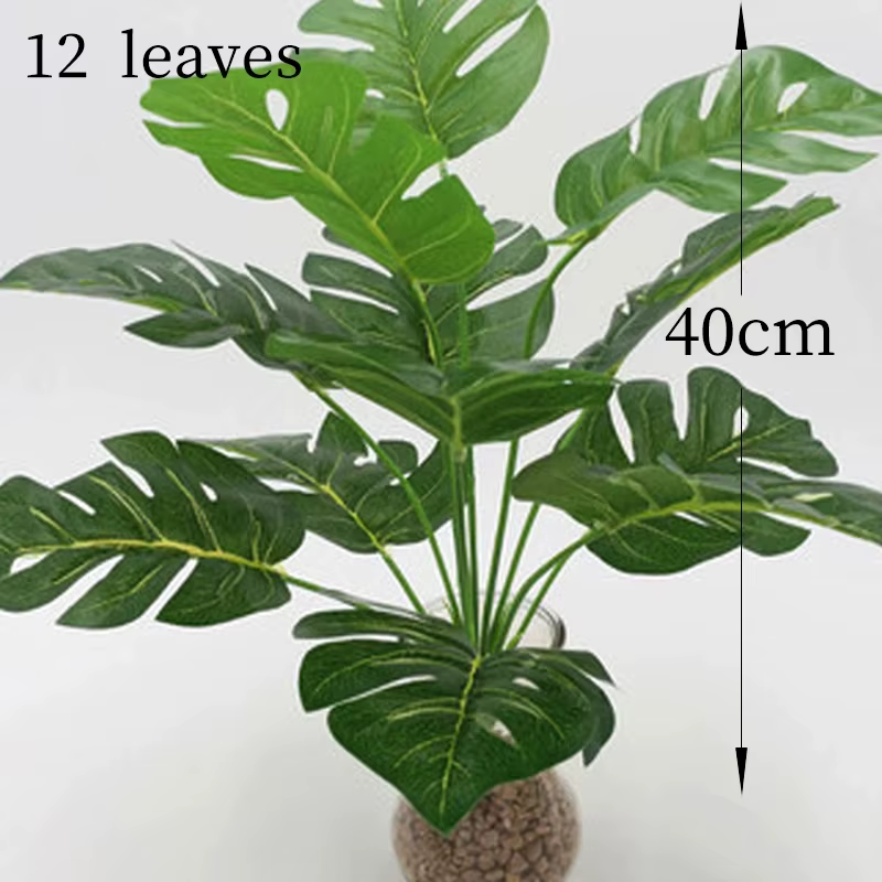 Plantes artificielles feuilles de palmier vertes Monstera maison jardin salon chambre balcon décorat
