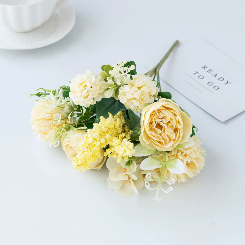 Fleurs artificielles pour la décoration de festivals, maison, table, vase, couronne de mariage, arch