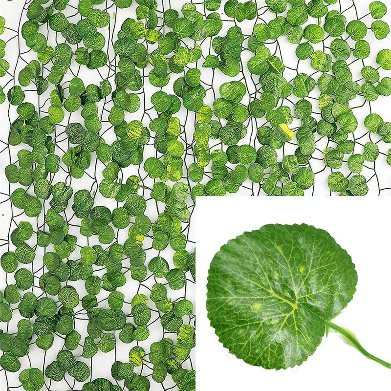 Feuilles de plantes artificielles 2/4/6/8/10M, fausse feuille de vigne verte, ficelle de lierre pour