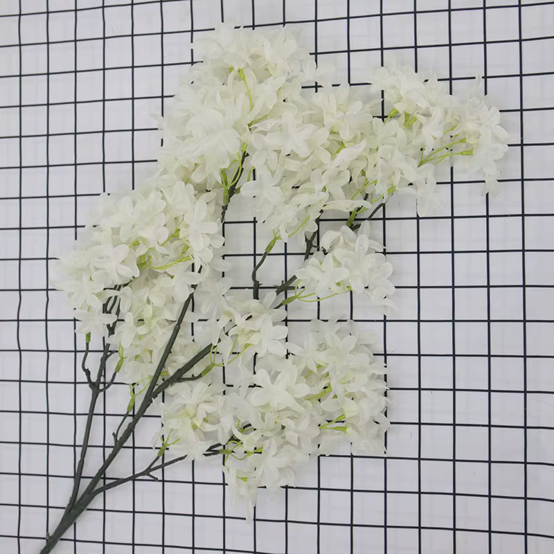 Fleur lilas artificielle 100cm, 100 pièces, longue tige en soie, fleur de cerisier pour la maison, l