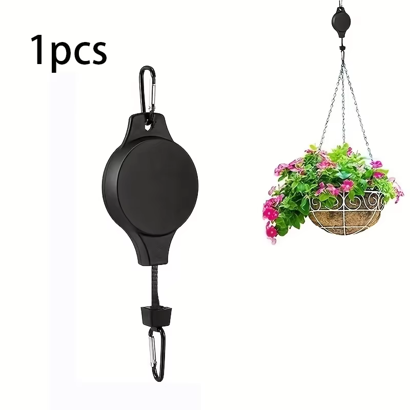Crochet pour plantes, cintre rétractable à poulie, roue à hauteur réglable pour suspendre des plante