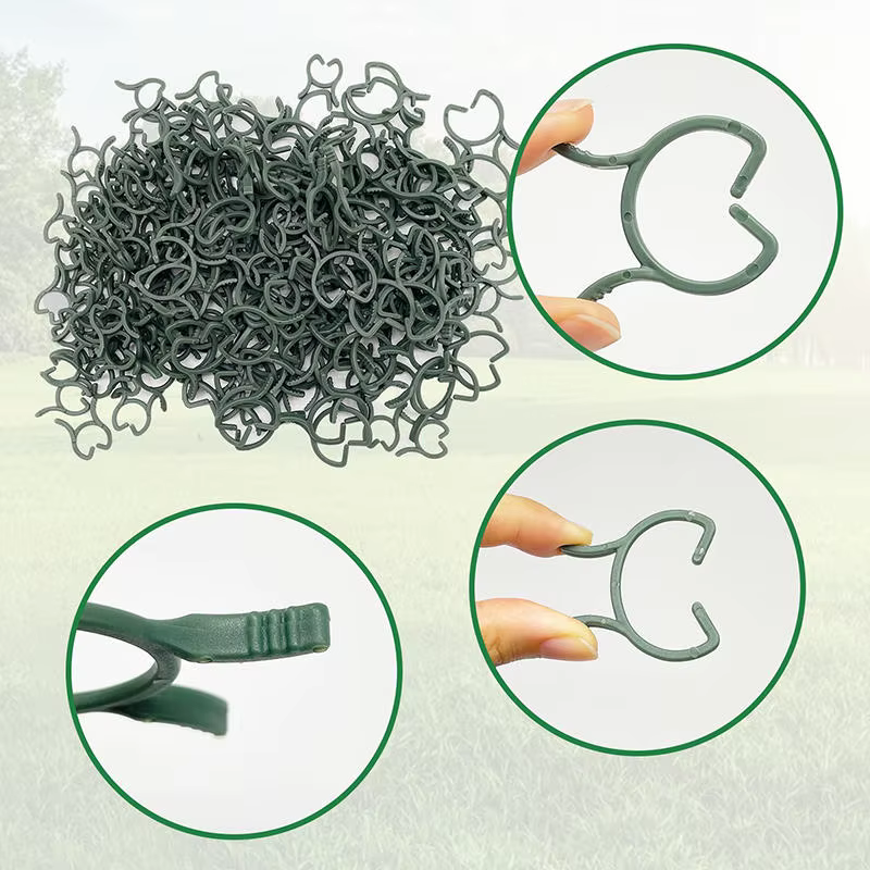 Clips de cerclage de vigne de jardin en plastique, anneau de boucle groupé pour plantes, crochet de 