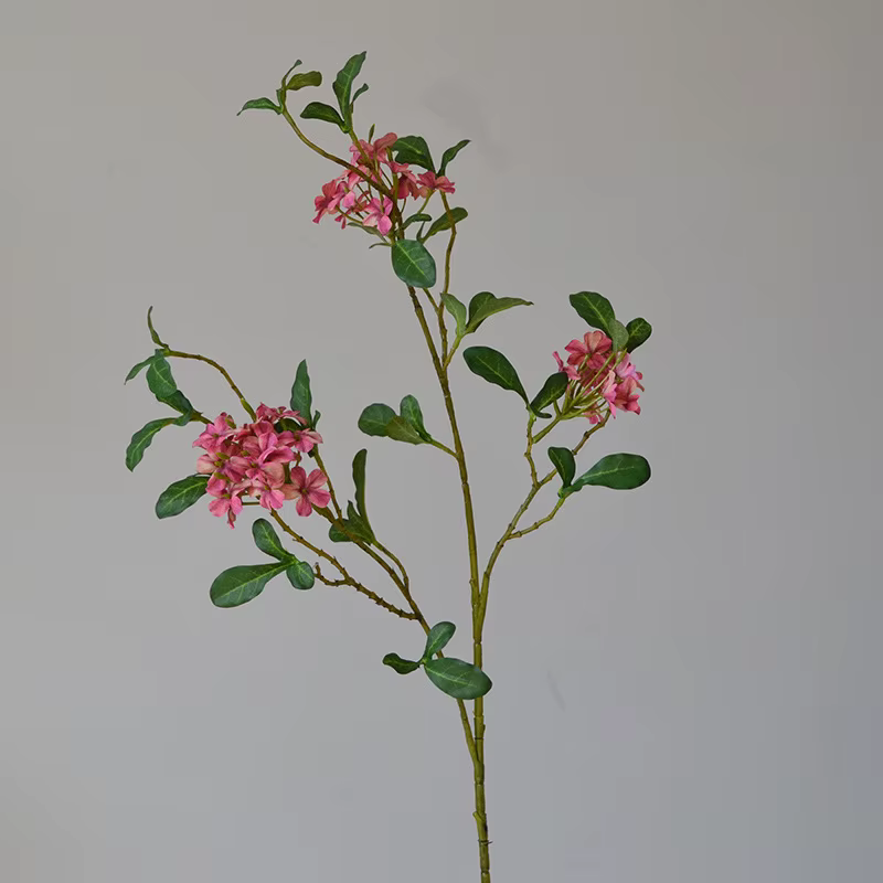 Plumbago – fleurs artificielles bleues 27 pouces, Arrangement Floral en fausse soie pour la maison, 