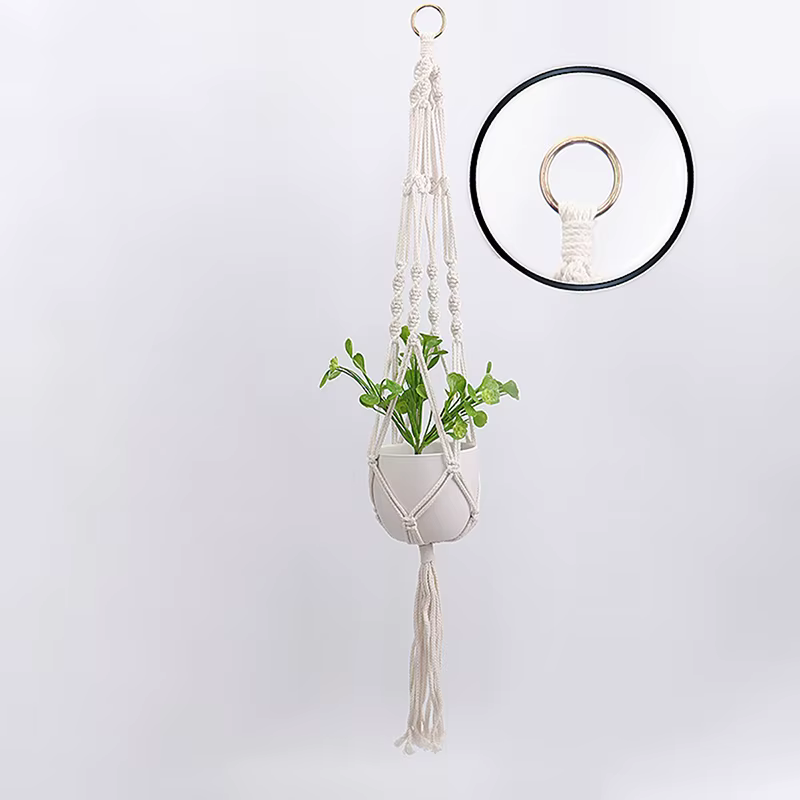 ConfronPlant-Cintre de plante en macramé fait à la main, pot de fleur, jardinière, décor à la maison