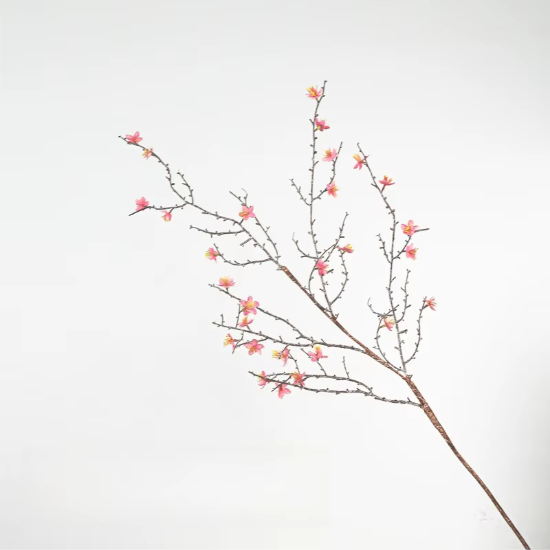 4 pièces de branches de pruniers d'hiver artificielles de 120 cm, fleurs artificielles en soie, plan