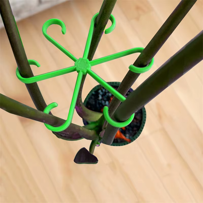 Support pour plantes suspendues, 4 pièces, poteau de Support Anti-renversement, crochets en plastiqu