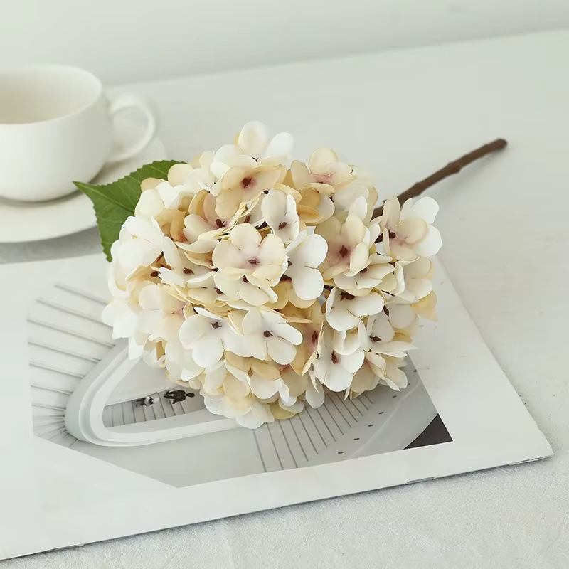 Simulation de fleurs rétro européennes, hortensias en soie, fausse fleur décorative de jardin, décor